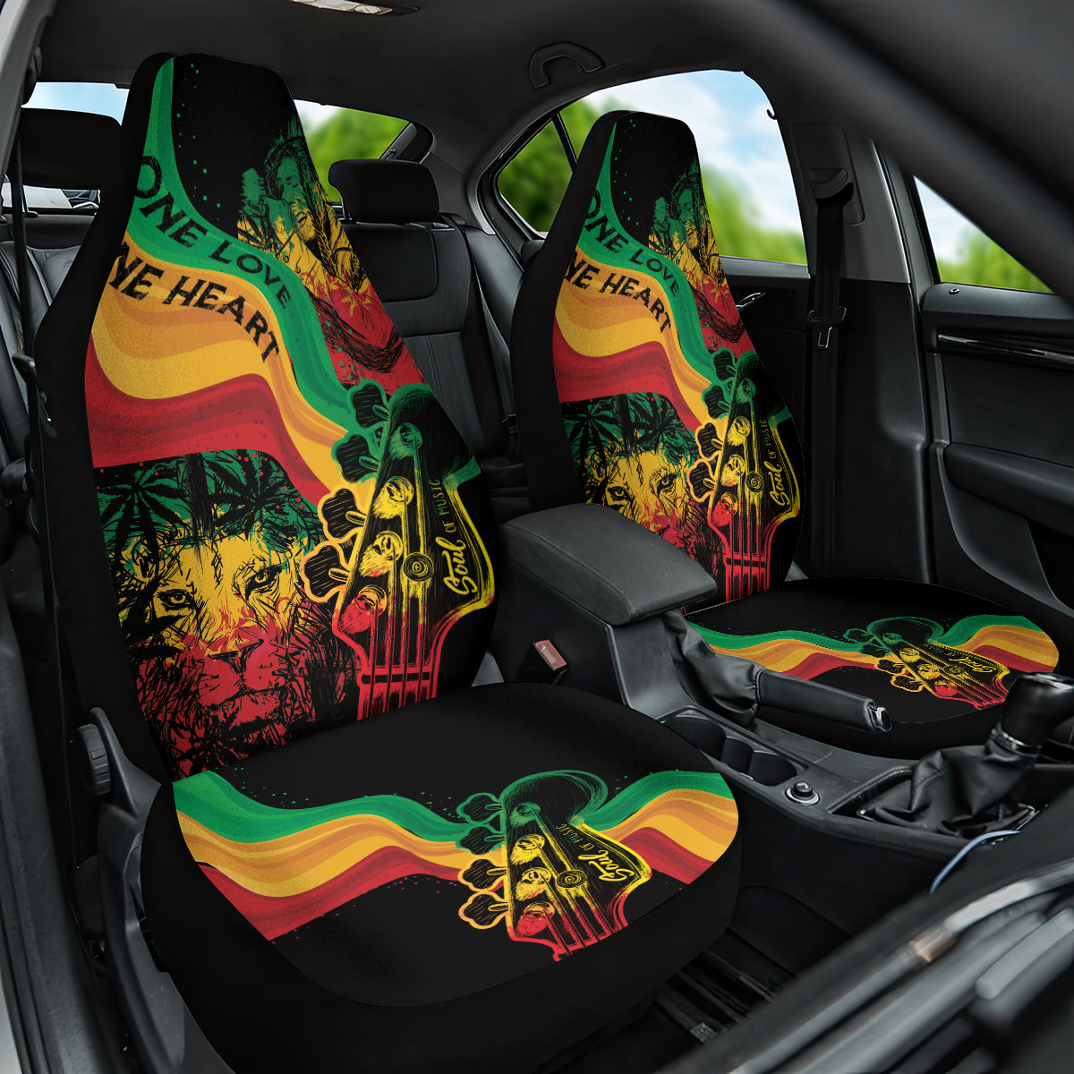 Reggae Day Car Seat Cover One Love One Heart LT7 - Wonder Print Shop