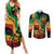 Reggae Day Couples Matching Summer Maxi Dress and Long Sleeve Button Shirt One Love One Heart LT7 - Wonder Print Shop