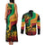 Reggae Day Couples Matching Tank Maxi Dress and Long Sleeve Button Shirt One Love One Heart LT7 - Wonder Print Shop