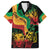 Reggae Day Family Matching Off Shoulder Short Dress and Hawaiian Shirt One Love One Heart LT7 - Wonder Print Shop