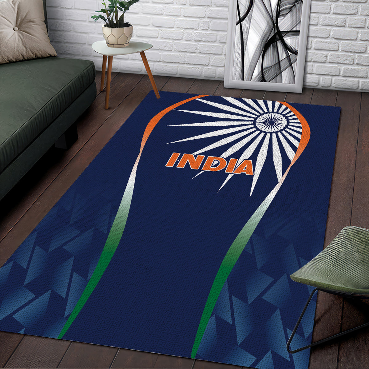 India Cricket World Cup 2024 Area Rug Men In Blue Dynamic LT7 - Wonder Print Shop