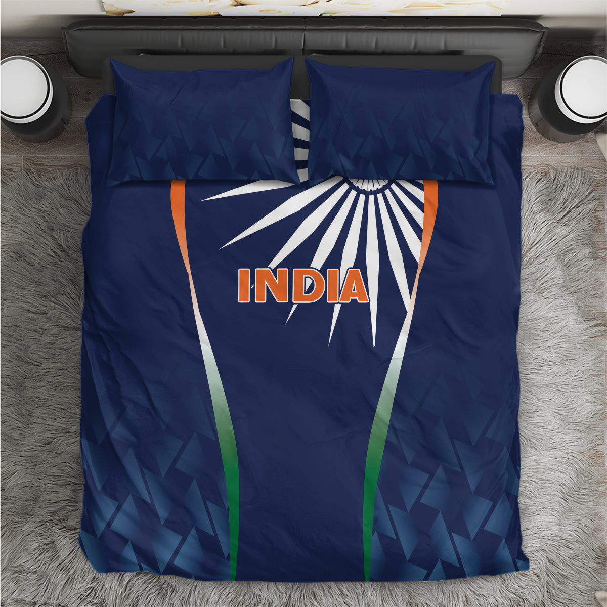 India Cricket World Cup 2024 Bedding Set Men In Blue Dynamic LT7 - Wonder Print Shop