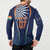 India Cricket World Cup 2024 Button Sweatshirt Men In Blue Dynamic LT7 - Wonder Print Shop