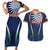 India Cricket World Cup 2024 Couples Matching Short Sleeve Bodycon Dress and Hawaiian Shirt Men In Blue Dynamic LT7 - Wonder Print Shop