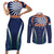 India Cricket World Cup 2024 Couples Matching Short Sleeve Bodycon Dress and Long Sleeve Button Shirt Men In Blue Dynamic LT7 - Wonder Print Shop