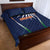 India Cricket World Cup 2024 Quilt Bed Set Men In Blue Dynamic