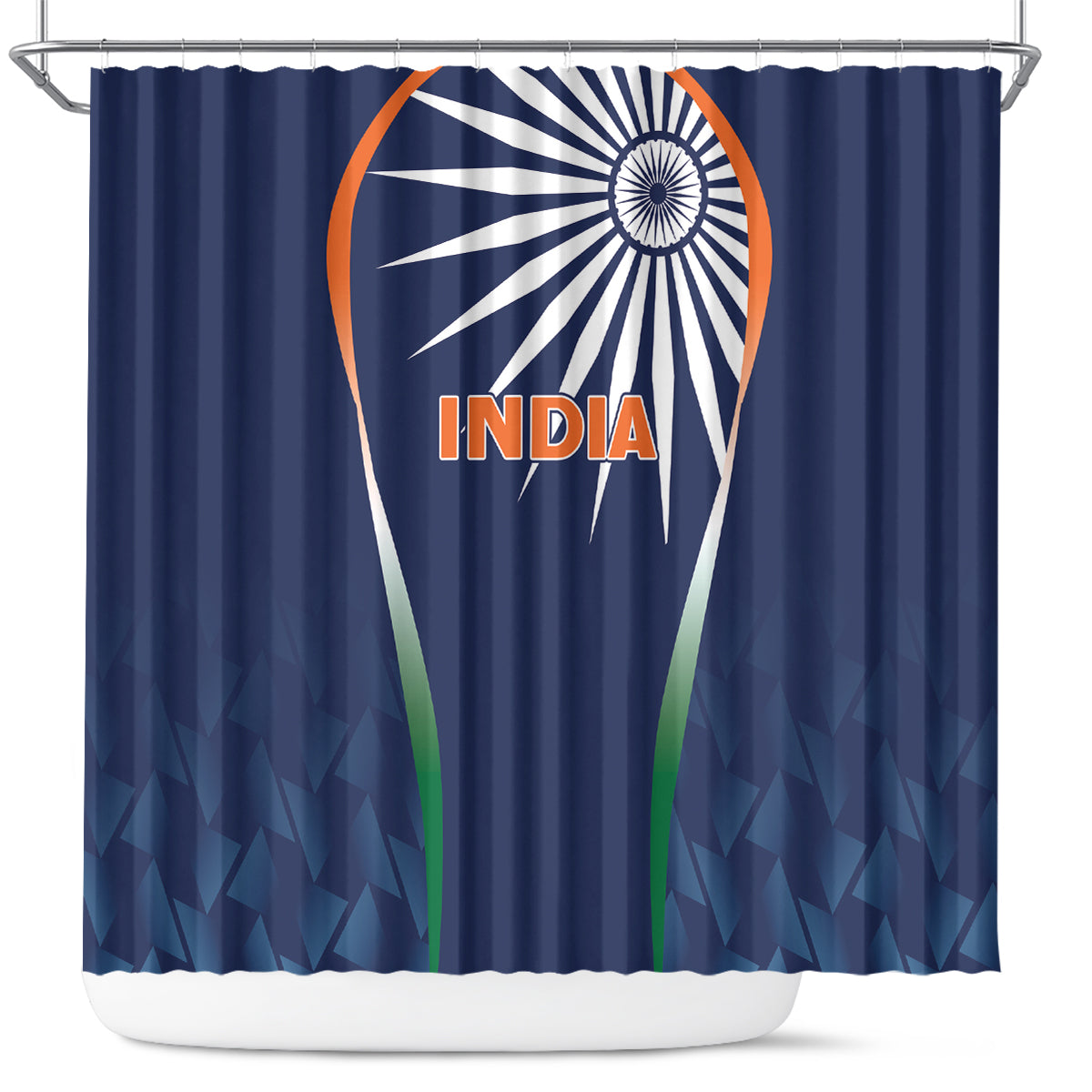 India Cricket World Cup 2024 Shower Curtain Men In Blue Dynamic