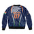 India Cricket World Cup 2024 Sleeve Zip Bomber Jacket Men In Blue Dynamic - Wonder Print Shop