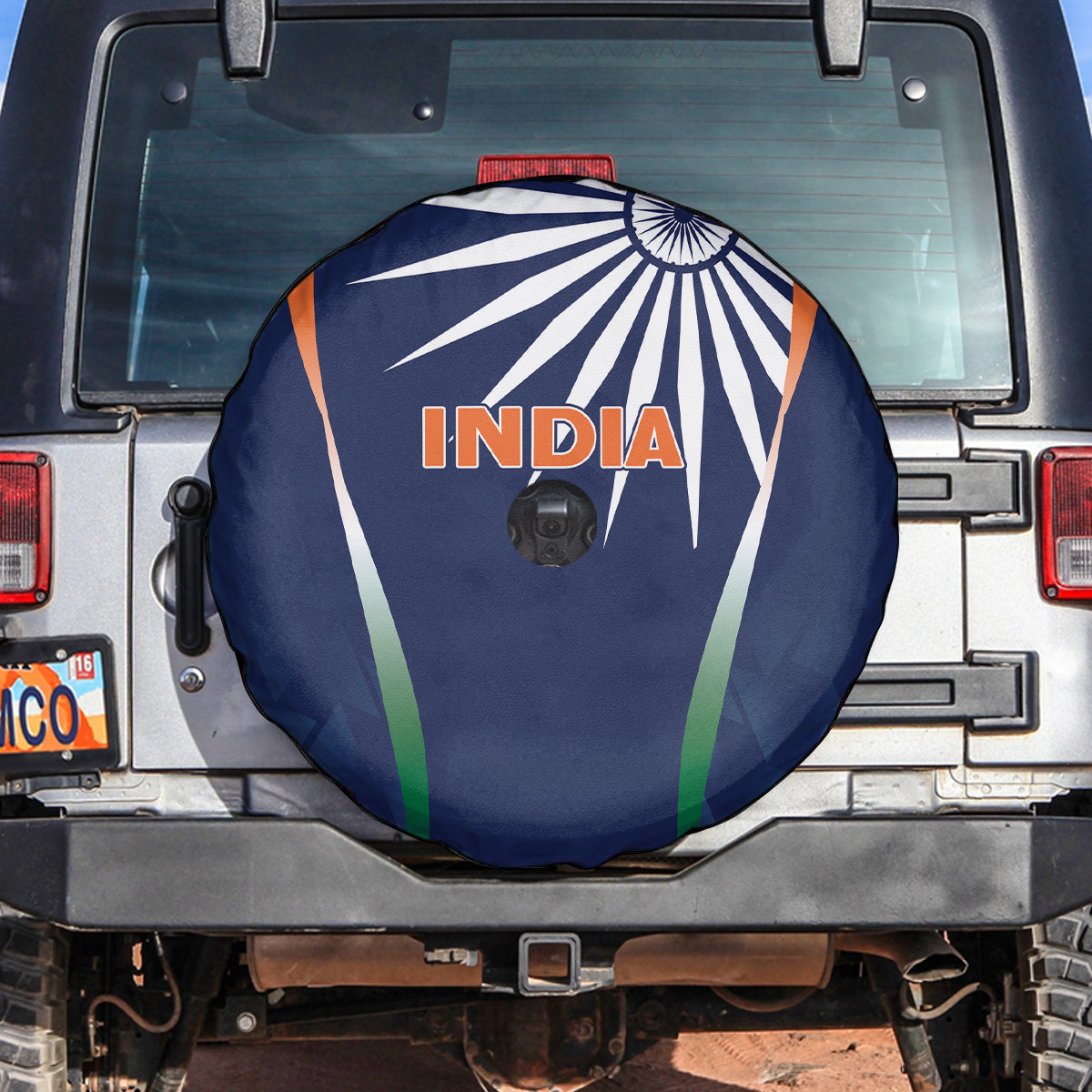 India Cricket World Cup 2024 Spare Tire Cover Men In Blue Dynamic