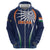 India Cricket World Cup 2024 Zip Hoodie Men In Blue Dynamic