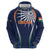 India Cricket World Cup 2024 Zip Hoodie Men In Blue Dynamic