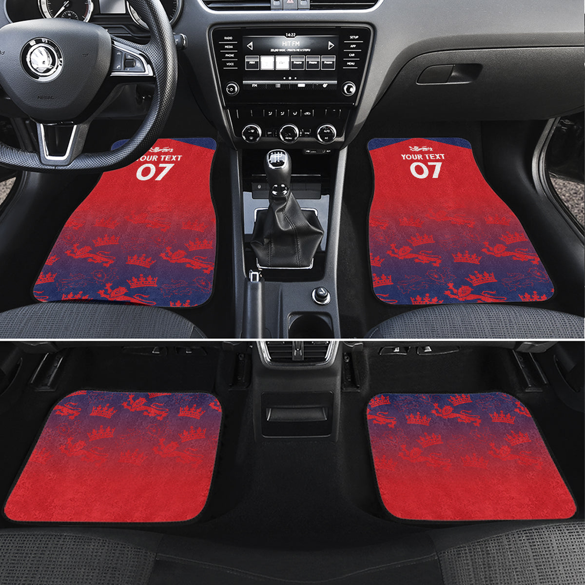 England Cricket World Cup 2024 Car Mats Seamless Inspiration LT7 - Wonder Print Shop