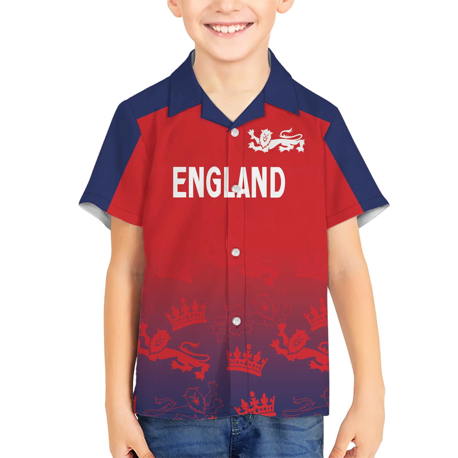 England Cricket World Cup 2024 Kid Hawaiian Shirt Seamless Inspiration - Wonder Print Shop