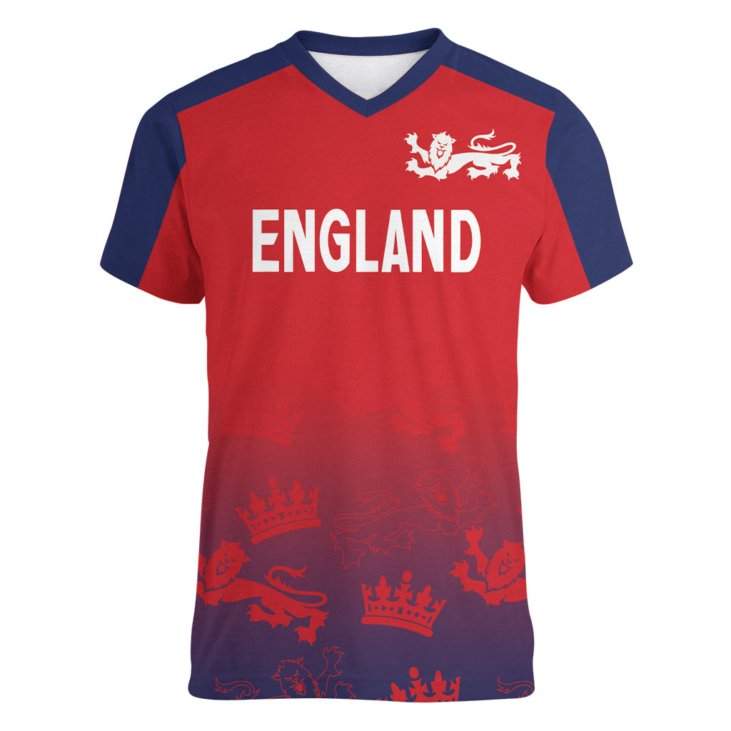 England Cricket World Cup 2025 Women V-Neck T-Shirt Seamless Inspiration