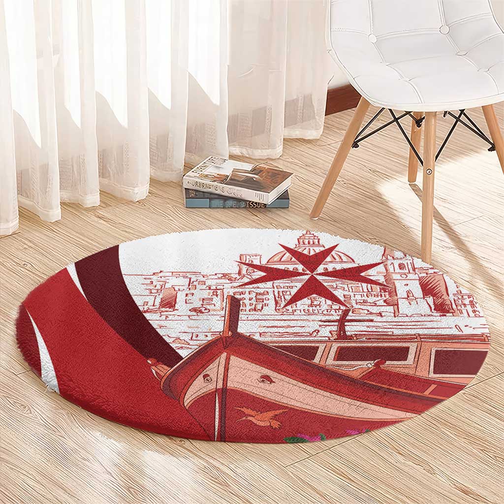 Inhobbok Malta Round Carpet Valetta Scenery