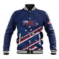 USA Custom Rugby Stars Motif Baseball Jacket GO Eagles