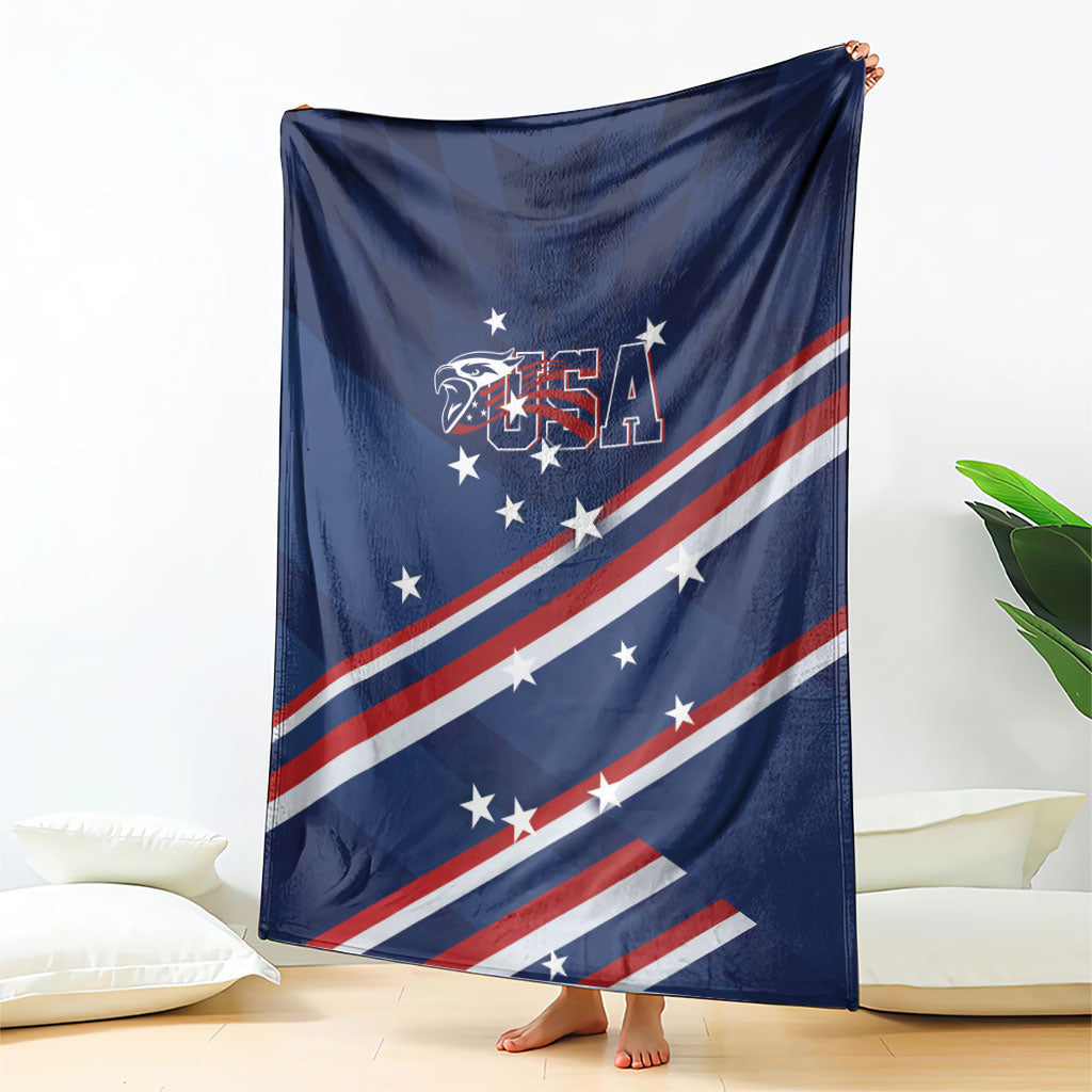 USA Rugby Stars Motif Blanket GO Eagles