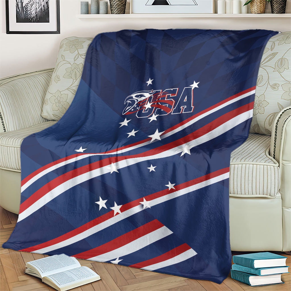 USA Rugby Stars Motif Blanket GO Eagles