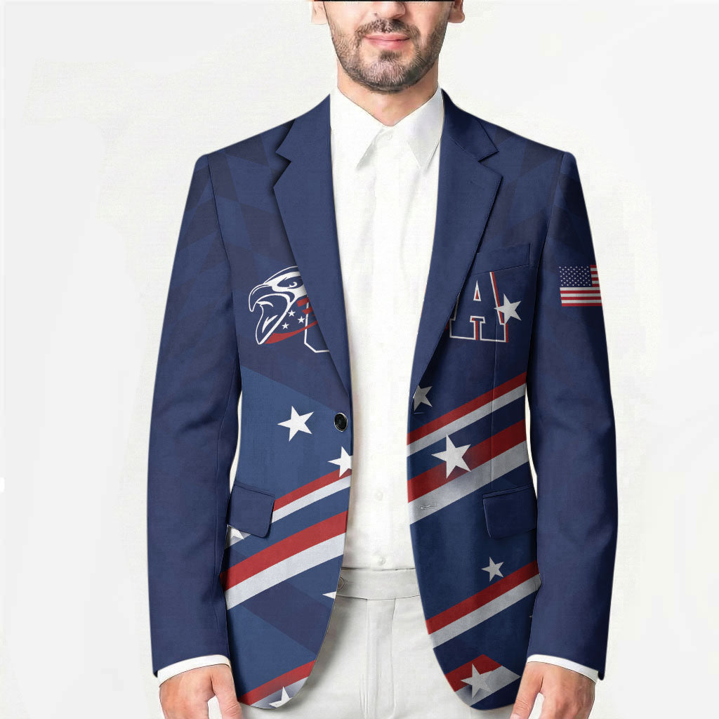 USA Custom Rugby Stars Motif Blazer GO Eagles