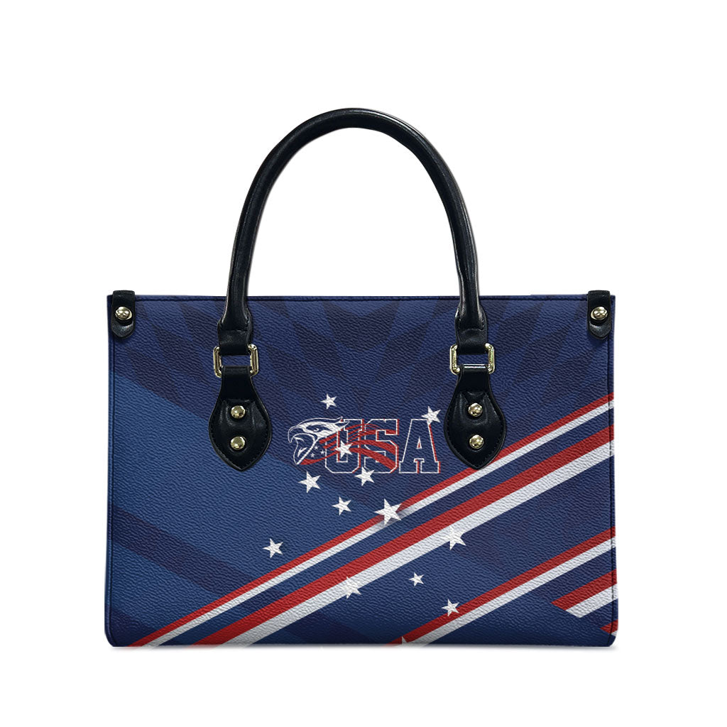 USA Rugby Stars Motif Leather Bag GO Eagles