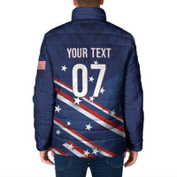 USA Custom Rugby Stars Motif Padded Jacket GO Eagles