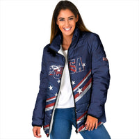 USA Custom Rugby Stars Motif Padded Jacket GO Eagles
