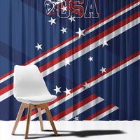 USA Rugby Stars Motif Window Curtain GO Eagles