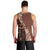 Bula Fiji Men Tank Top Tribal Masi Tapa - Brown - Wonder Print Shop