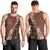 Bula Fiji Men Tank Top Tribal Masi Tapa - Brown - Wonder Print Shop