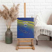 Curacao Football Custom Korsou Blue Wave Canvas Wall Art Making History - Wonder Print Shop
