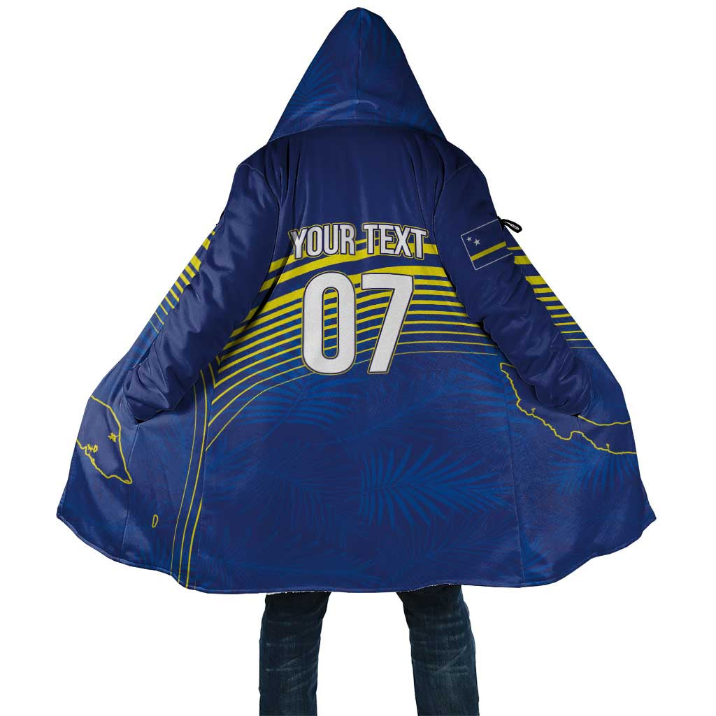 Curacao Football Custom Korsou Blue Wave Cloak Making History - Wonder Print Shop