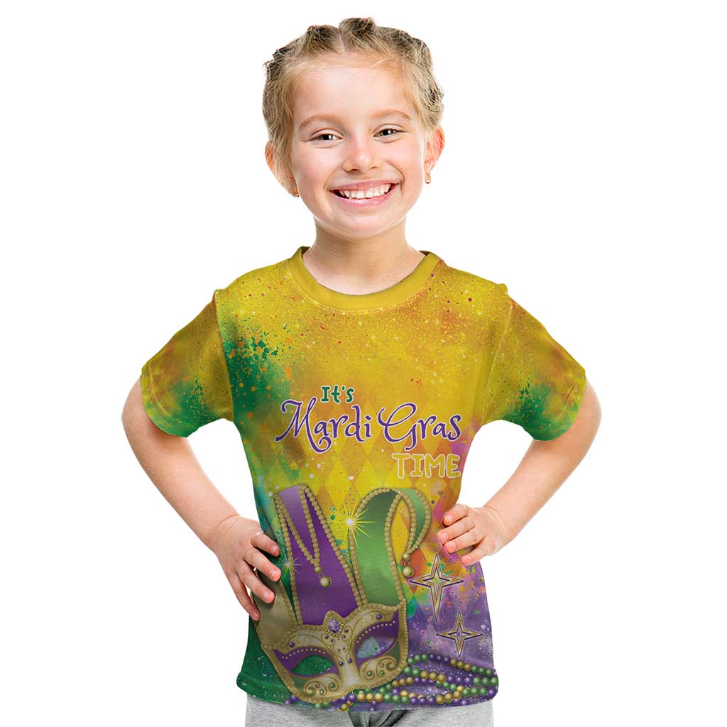 Mardi Gras Kid T Shirt Watercolor Mix - Carnival Bling - Wonder Print Shop