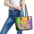 Mardi Gras Leather Tote Bag Watercolor Mix - Carnival Bling - Wonder Print Shop