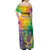 Mardi Gras Off Shoulder Maxi Dress Watercolor Mix - Carnival Bling - Wonder Print Shop