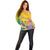 Mardi Gras Off Shoulder Sweater Watercolor Mix - Carnival Bling