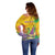 Mardi Gras Off Shoulder Sweater Watercolor Mix - Carnival Bling