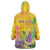 Mardi Gras Wearable Blanket Hoodie Watercolor Mix - Carnival Bling