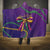 Mardi Gras Hooded Blanket Coquette Bow Glitter Motifs