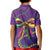 Mardi Gras Kid Polo Shirt Coquette Bow Glitter Motifs - Wonder Print Shop