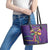 Mardi Gras Leather Tote Bag Coquette Bow Glitter Motifs - Wonder Print Shop