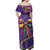 Mardi Gras Off Shoulder Maxi Dress Coquette Bow Glitter Motifs - Wonder Print Shop