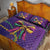 Mardi Gras Quilt Bed Set Coquette Bow Glitter Motifs - Wonder Print Shop