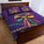 Mardi Gras Quilt Bed Set Coquette Bow Glitter Motifs - Wonder Print Shop