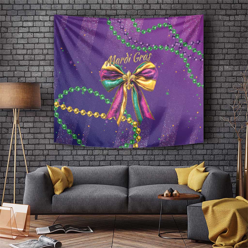 Mardi Gras Tapestry Coquette Bow Glitter Motifs