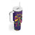 Mardi Gras Tumbler With Handle Coquette Bow Glitter Motifs - Wonder Print Shop