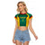 Custom Cameroon Football Raglan Cropped T Shirt Nations Cup 2024 Les Lions Indomptables - Wonder Print Shop