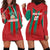 Custom Morocco Football Hoodie Dress Nations Cup 2024 Atlas Lions - Wonder Print Shop