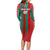 Custom Morocco Football Long Sleeve Bodycon Dress Nations Cup 2024 Atlas Lions