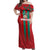 Custom Morocco Football Off Shoulder Maxi Dress Nations Cup 2024 Atlas Lions - Wonder Print Shop