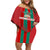 Custom Morocco Football Off Shoulder Short Dress Nations Cup 2024 Atlas Lions